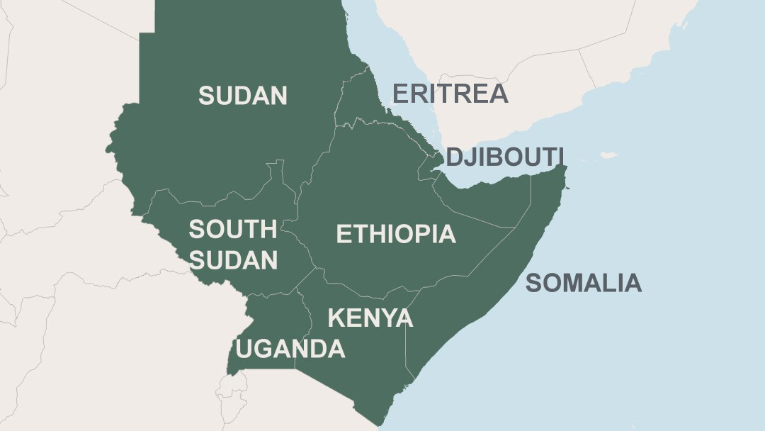 South Sudan and the countries of IGAD. Image